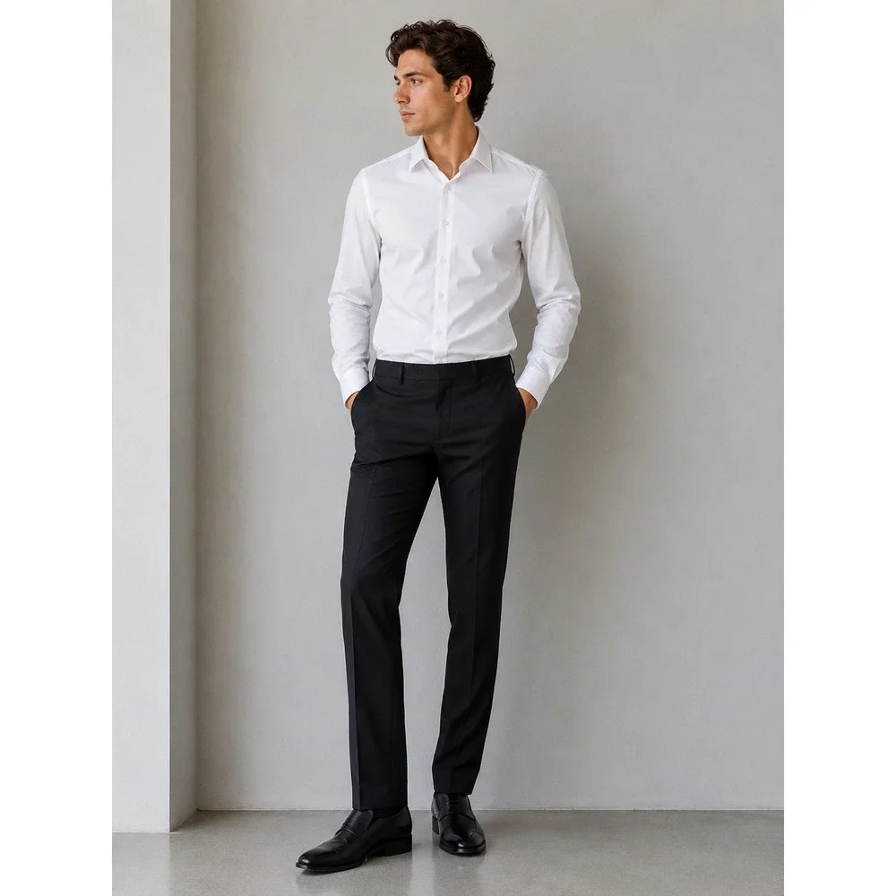 J Ferrar Mens Slim Dress Pants Size 30x32 Black Business Casual Office Wear NWOT